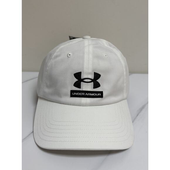Under Armour UA Free Fit White Strapback Hats OSFM Lot of 4 NWT Logo Golf Caps - Picture 3 of 10
